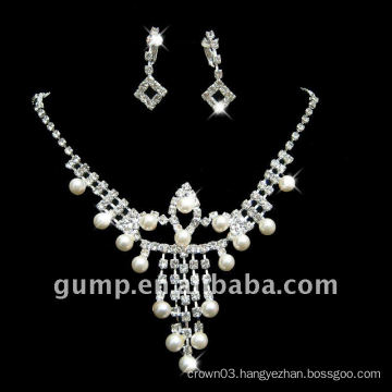 fashion crystal necklace rhinestone jewelry set